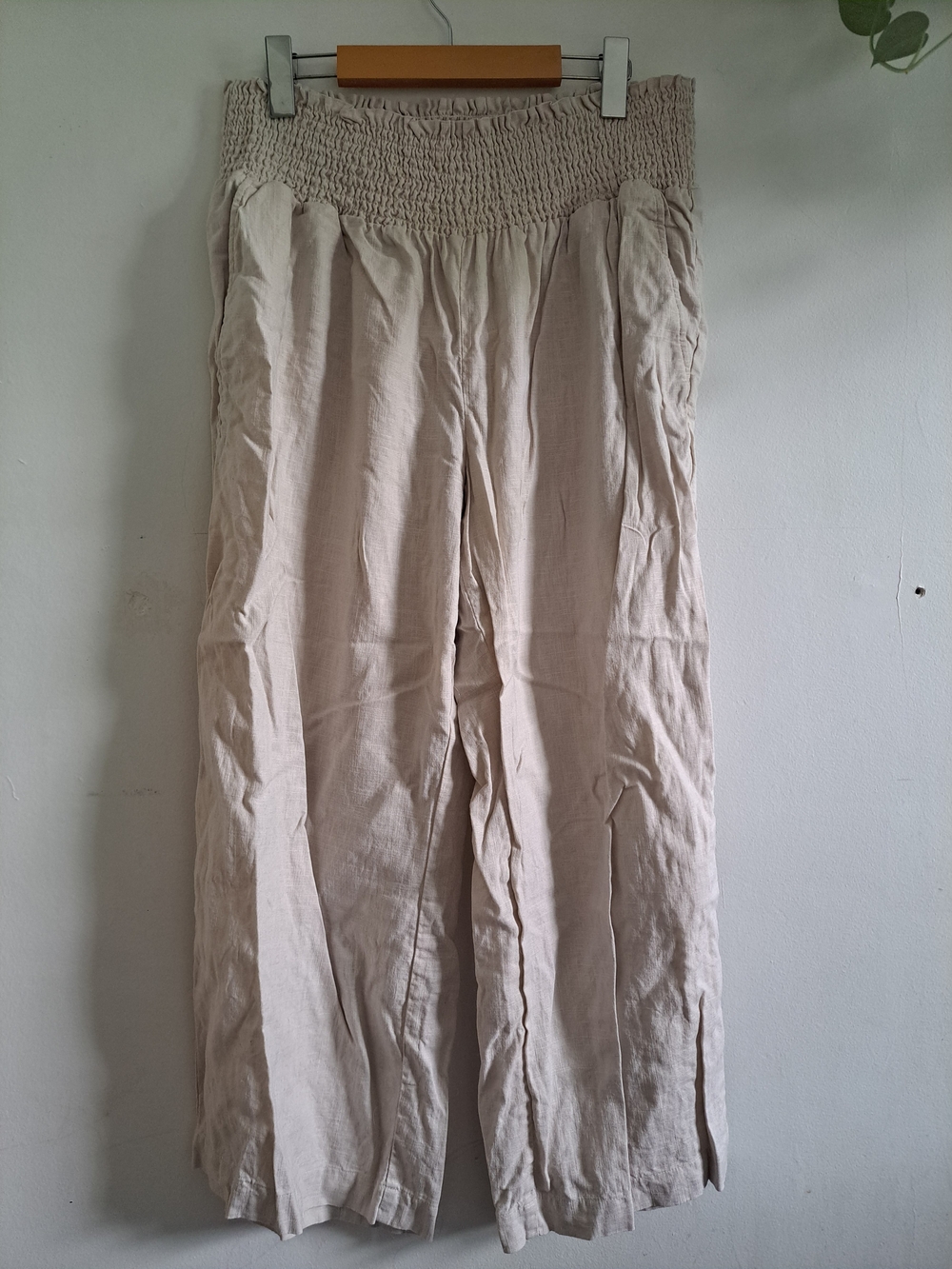 Thyme Maternity Linen-Blend Pants – XL – Natural Fiber – Relaxed Fit
